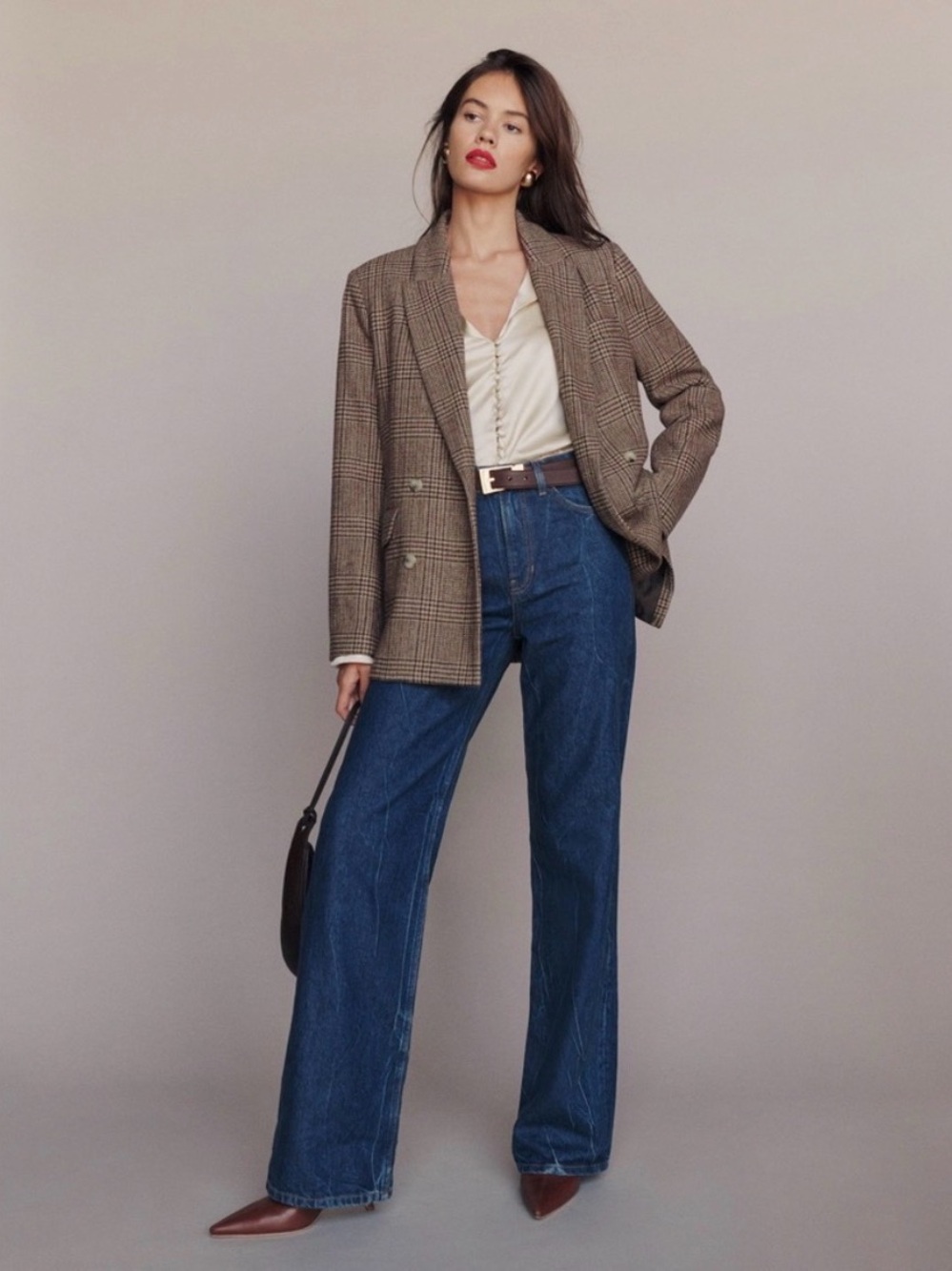 Reformation Winston Double-Breasted Blazer Size Small